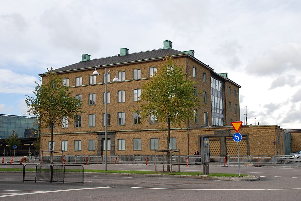 Västgötabanans stationshus vid Polhemsplatsen i Göteborg.