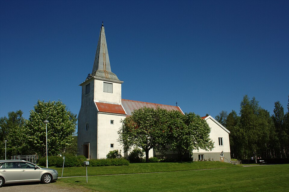 Granö church, from the river side