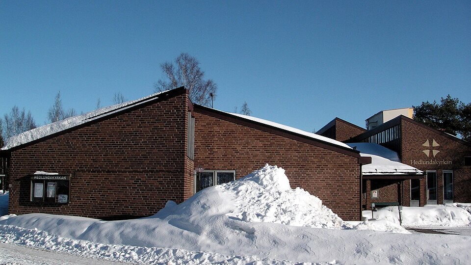 Church "Hedlundakyrkan" in Umeå, Sweden.