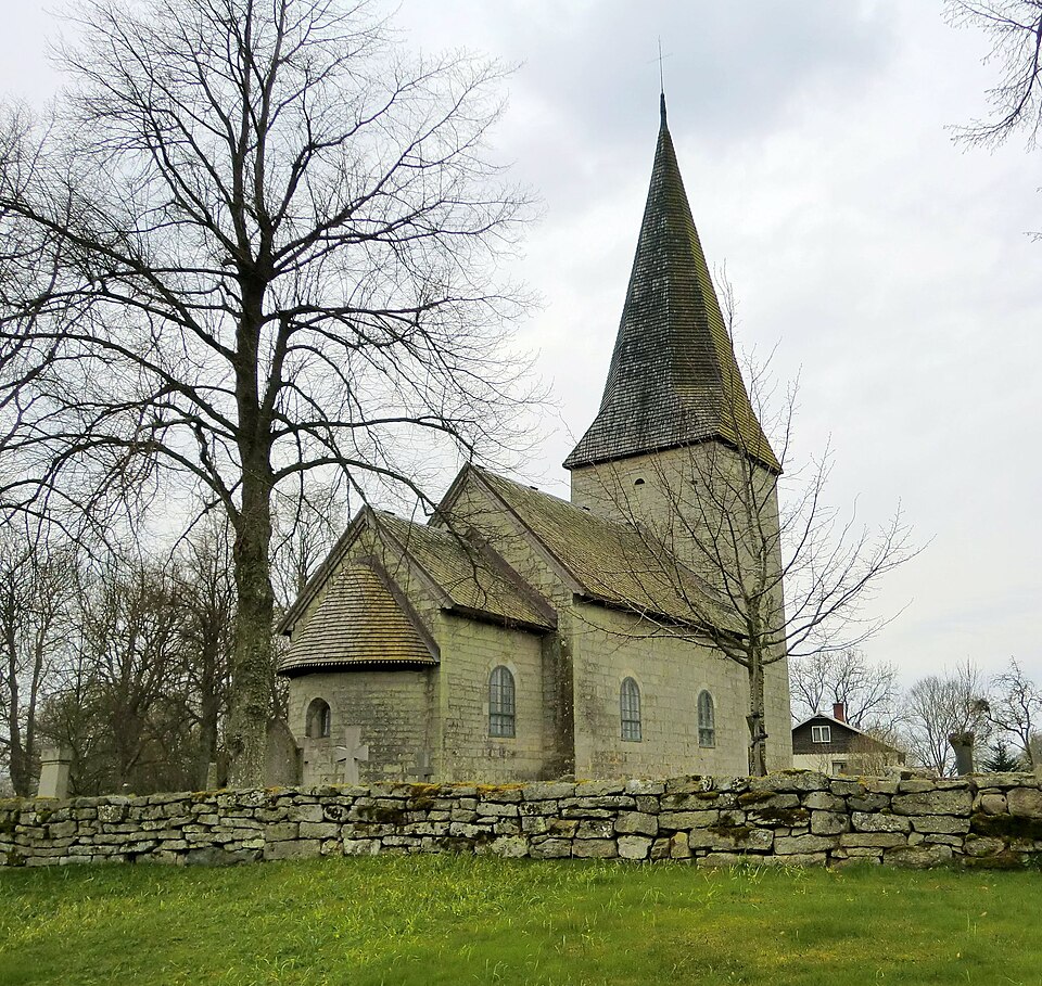 Skälvum 12th-century parish church, close to Lidköping i Västergötland, Sweden.