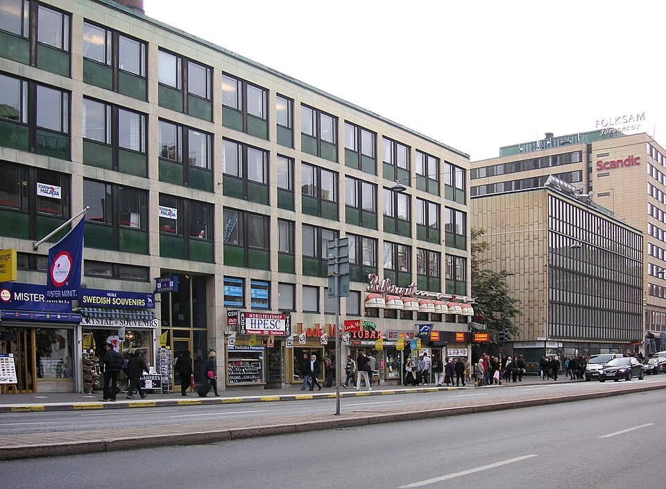 Affärs- och kontorshus Klarabergsgatan 33-35, Stockholm, arkitekt Lennart Tham