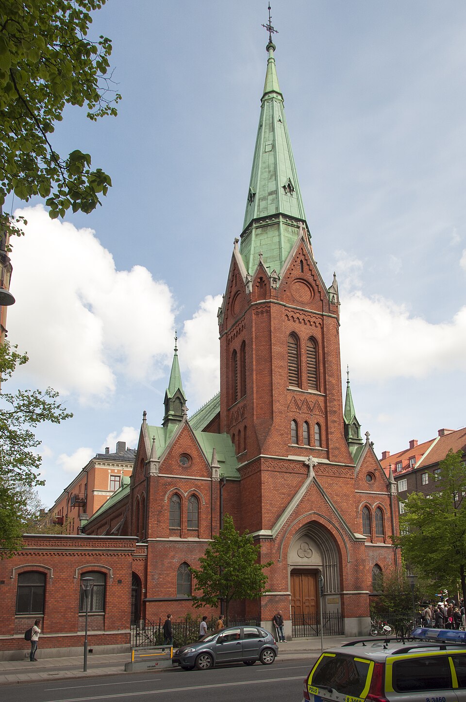 Trasten 2, Birger Jarlsgatan 92, Nybyggnadsår 1889 - 1890, Anders Gustaf Forsberg (Arkitekt) Katolska Apostoliska Församlingen (Byggherre) Per Sundahl (Byggmästare)