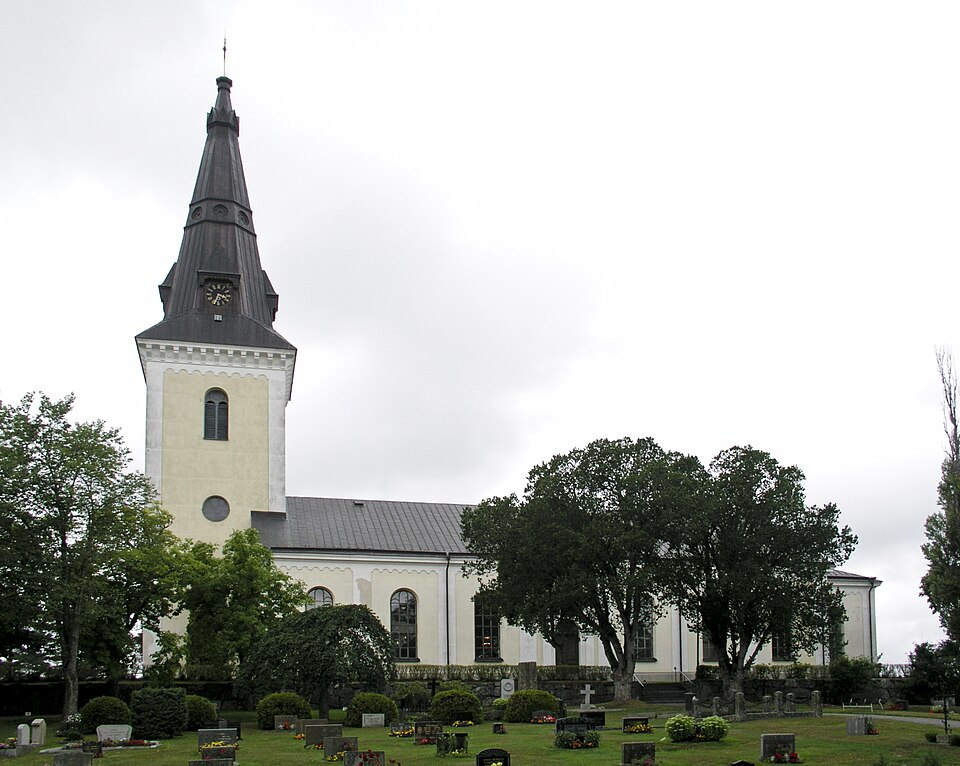 Enånger church. Diocese of Uppsala, Sweden. Distant view.