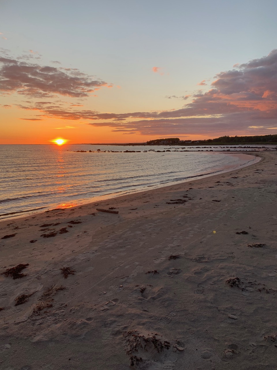 Solnedgång i Kattegatt, sett från Stora Hults strand