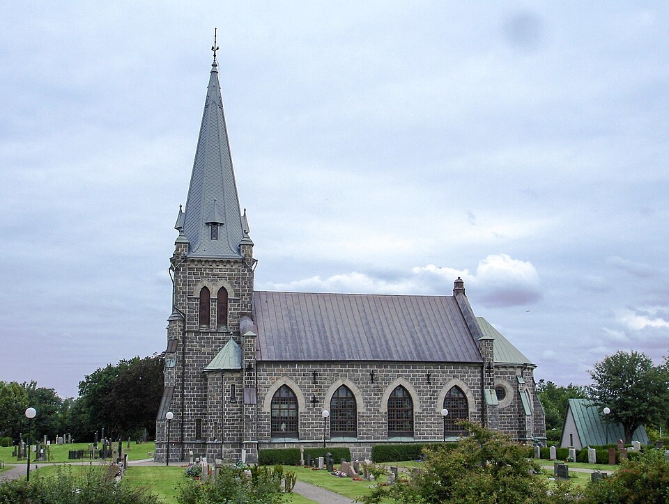 Trönninge kyrka söder om Halmstad i halland