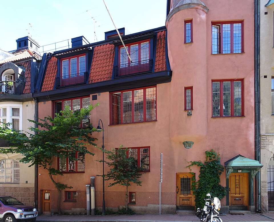 Baldersgatan 10 (Piplärkan 5): Byggnadsår 1910-12, arkitekter Hagström & Ekman, byggherre och byggmästare C W Andrén