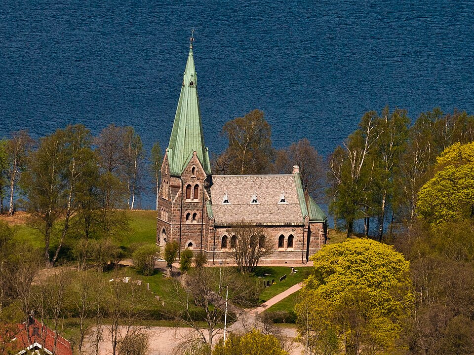 The Sandvik church from the air