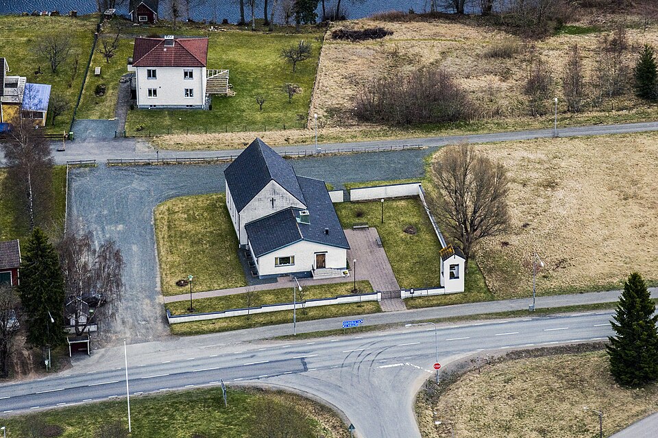 The Frediksdals church from the air