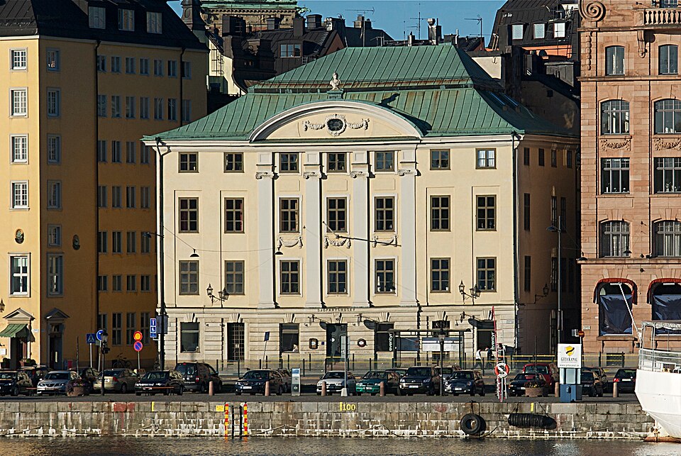 Sjöfartshuset (The Shipping House) at Skeppsbron, Stockholm. Photo taken from Skeppsholmsbron.