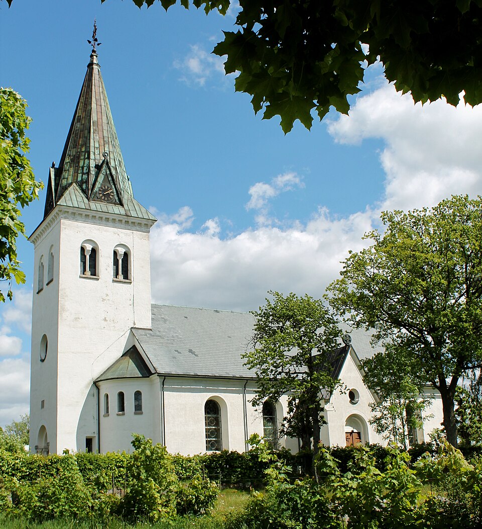 Furuby Church. The Church was built by architect Herman Holmgren. it is built of hewn stone and is characterized by historiserande among the style of both Romanesque and Gothic Revival elements. const
