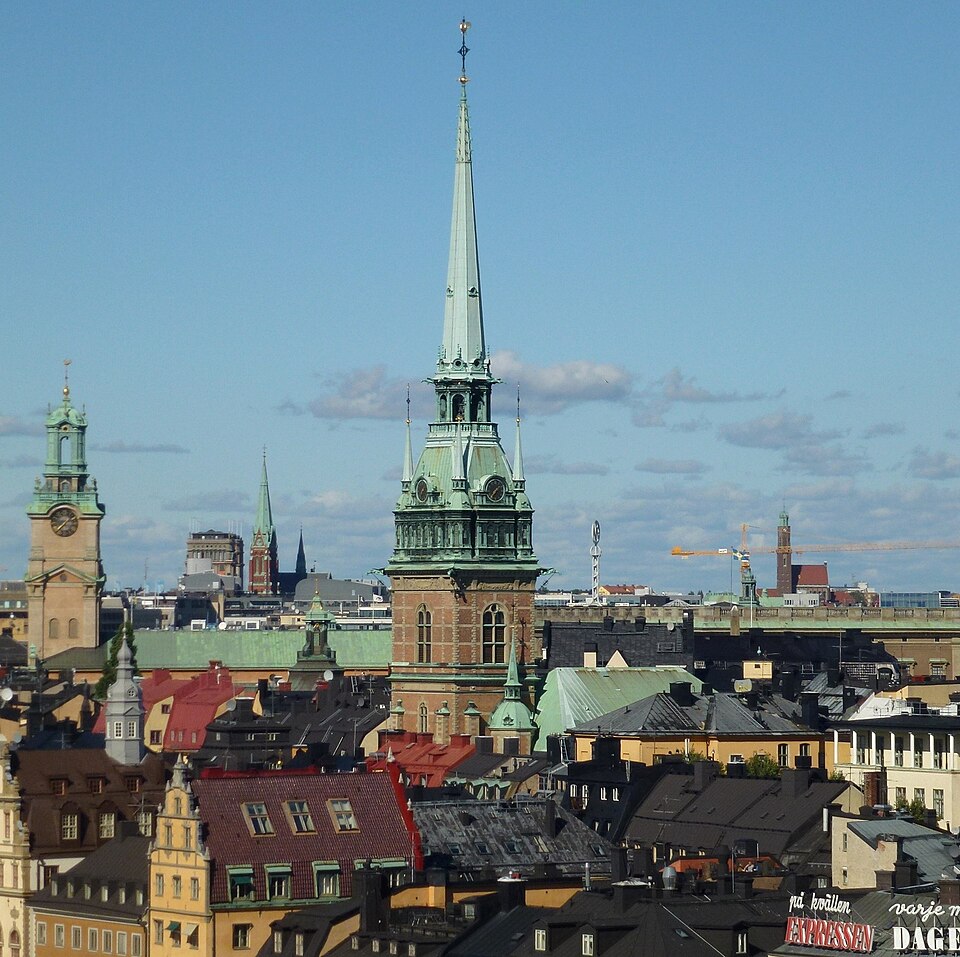 Tyska kyrkan vy från Katarinahissen