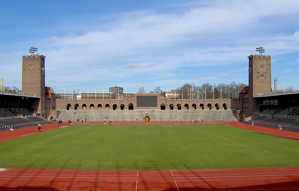 en:Stockholms Olympiastadion, north stand and towers.