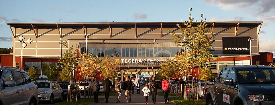 Tegera Arena in Leksand with new name, used to be Ejendals Arena.