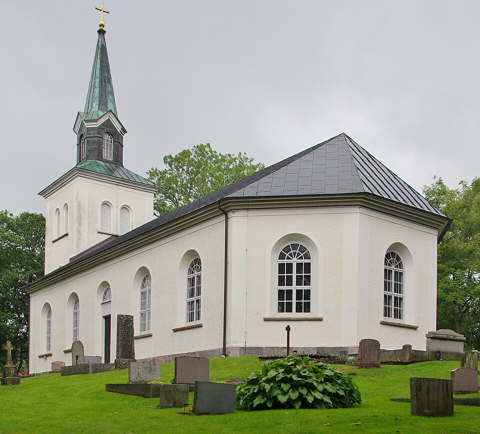 Stenums kyrka (english:Stenum church) in Västergötland and Skara municipality in Västragötaland county, Sweden.