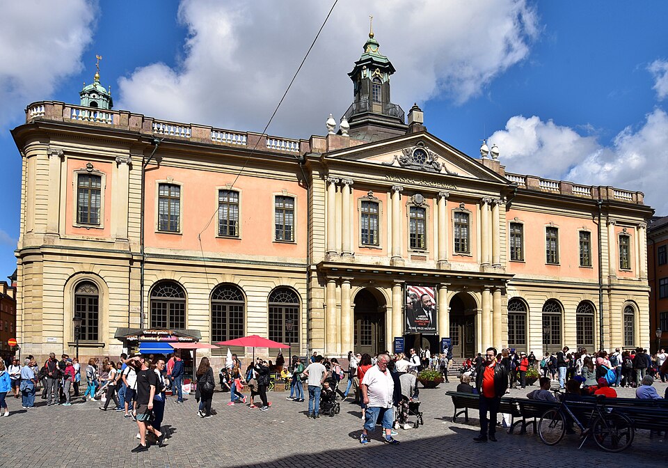 View of the Stockholm Stock Exchange Building (Börshuset), as at 2019 was housing the Nobel Prize Museum, in Gamla Stan, Stockholm, Sweden