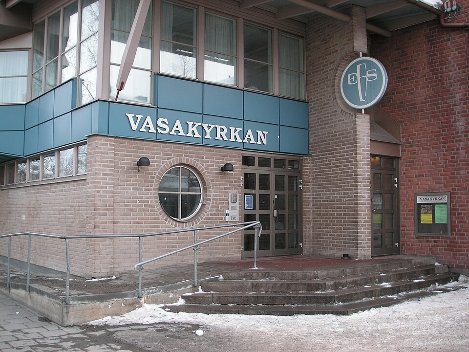 Church "Vasakyrkan" in central Umeå, Sweden.