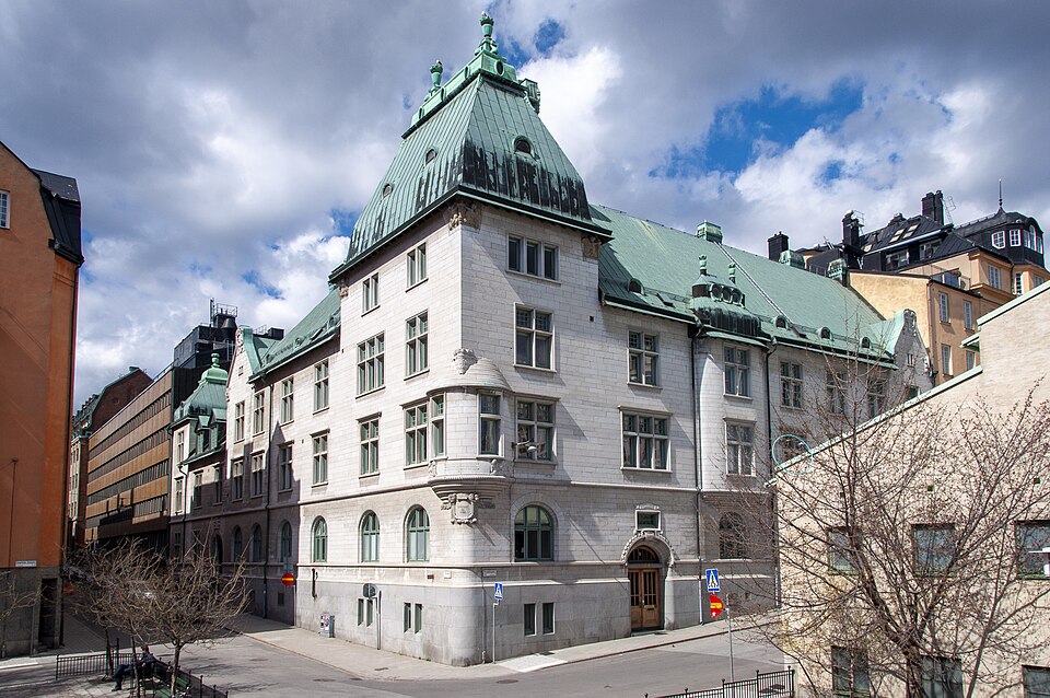Kungsholms församlingshus, Garvargatan 2, Parmmatargatan 1, 3. kv Murmästaren 8. Byggnadsår 1900-02, arkitekt Erik Lallerstedt, byggherre Kungsholms Församlings Kyrkorad, byggmästare S Bergström -grun