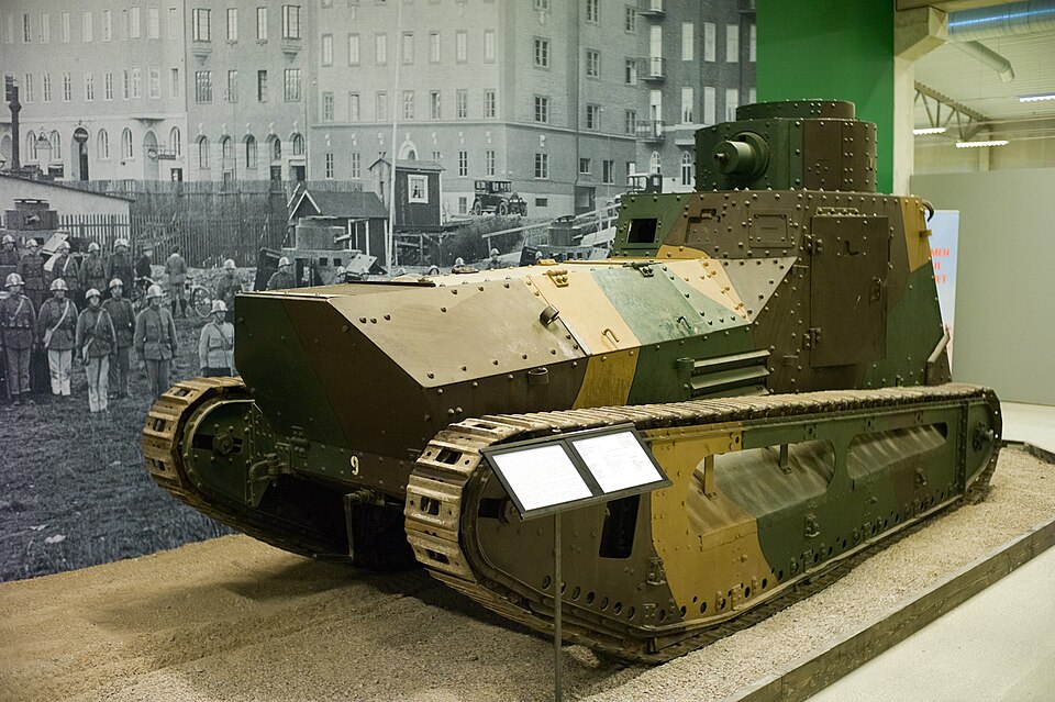 A picture of a Stridsvagn m21 tank in the armour museum Arsenalen in Strängnäs Sweden.
