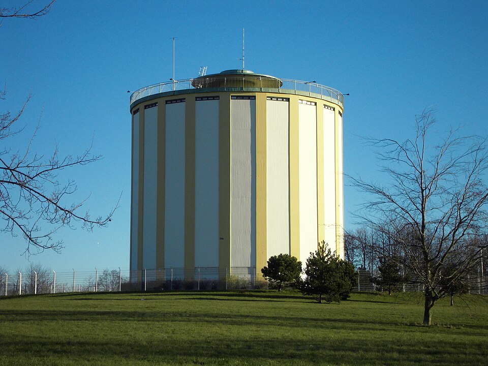 This is Botildenborg's Water Tower situated in the city district Rosengard in the city of Malmo. Photographed 25 November, 2013.