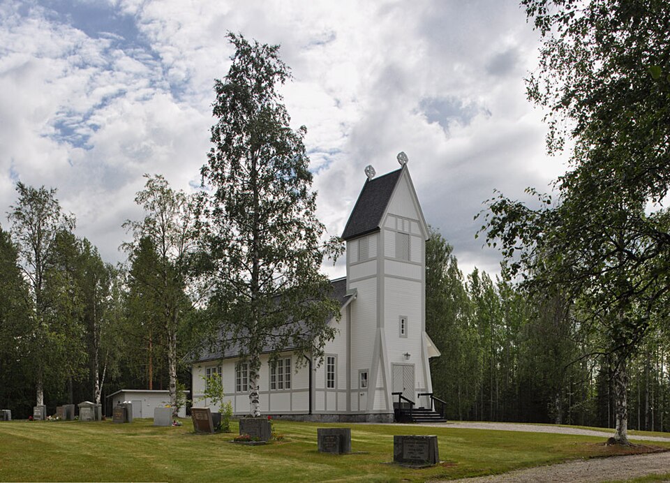 Puottaure church in Jokkmokk community Lapland Sweden, built 1904 - 1907