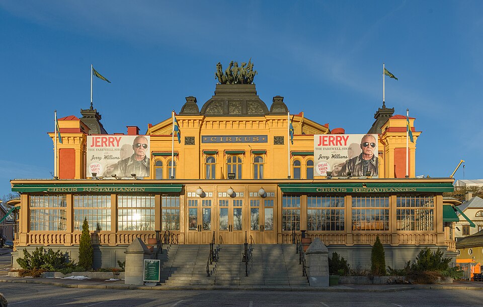 Cirkus is an arena in Djurgården, Stockholm, that holds 1,650 people. It was built in 1892 and originally used as a circus, but is today mostly used for concerts and musical shows.