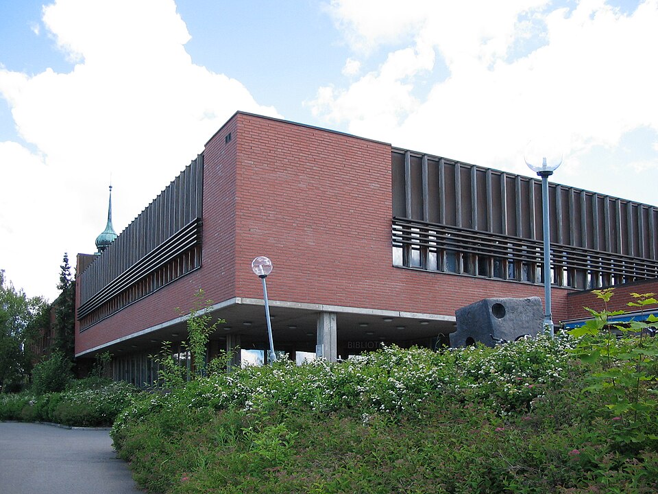 Jämtlands läns bibliotek, Östersund. Huvudbiblioteket vid Rådhusgatan.