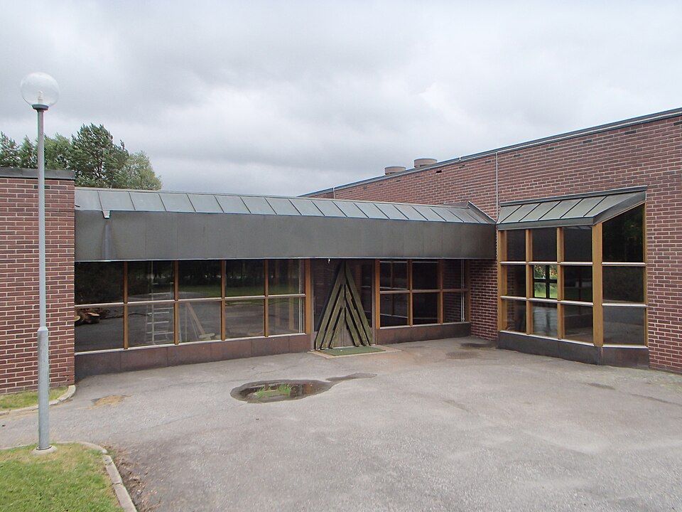 The church building of "Näsby kyrka" at Flygfältsvägen 2 in Näsbyn, Kalix Municipality, viewed from northwest