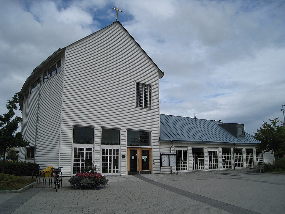 Viksjö church, Järfälla, in Stockholm County, is located in the center of Viksjö. The church belongs to Järfälla church. It was inaugurated on June 19, 2005. The architect is Nyréns architectural offi