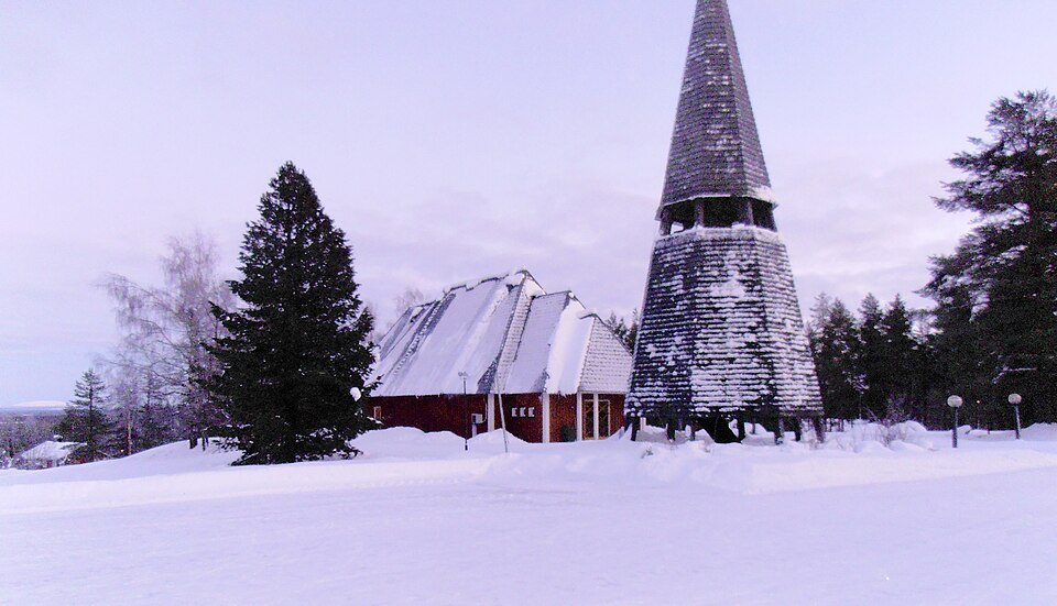 The church in Kaunisvaara, Sweden