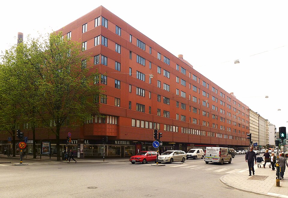 Vägaren 23, hörn Folkungagatan - Östgötagatan, arkitekt Bengt Lindroos