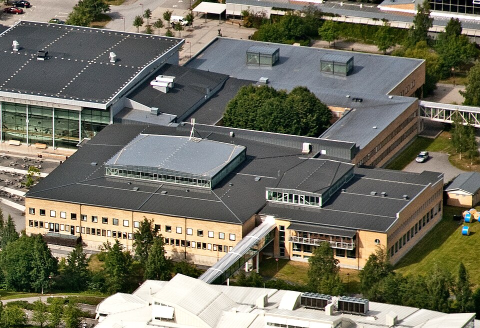 Aerial photo of the Umeå University Library