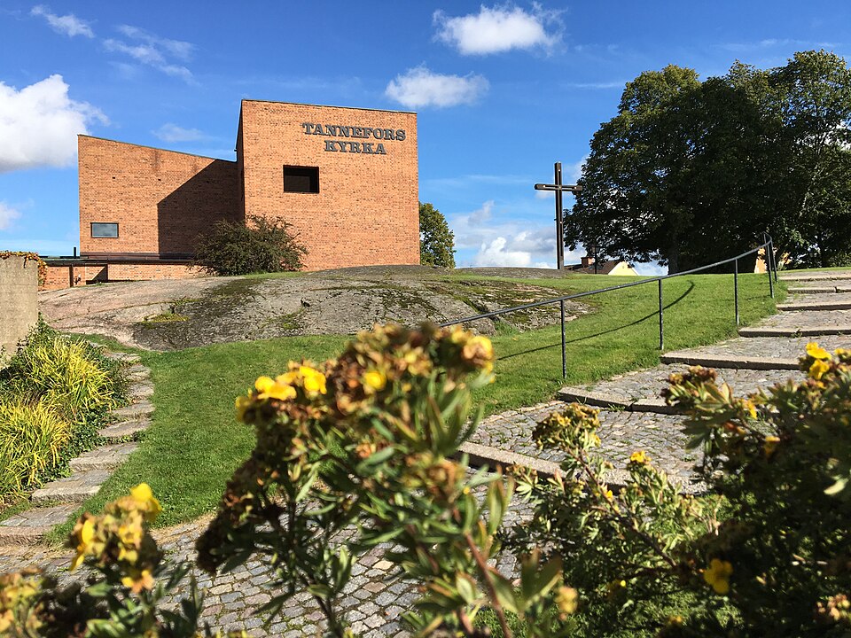Tannefors church in mid-September.