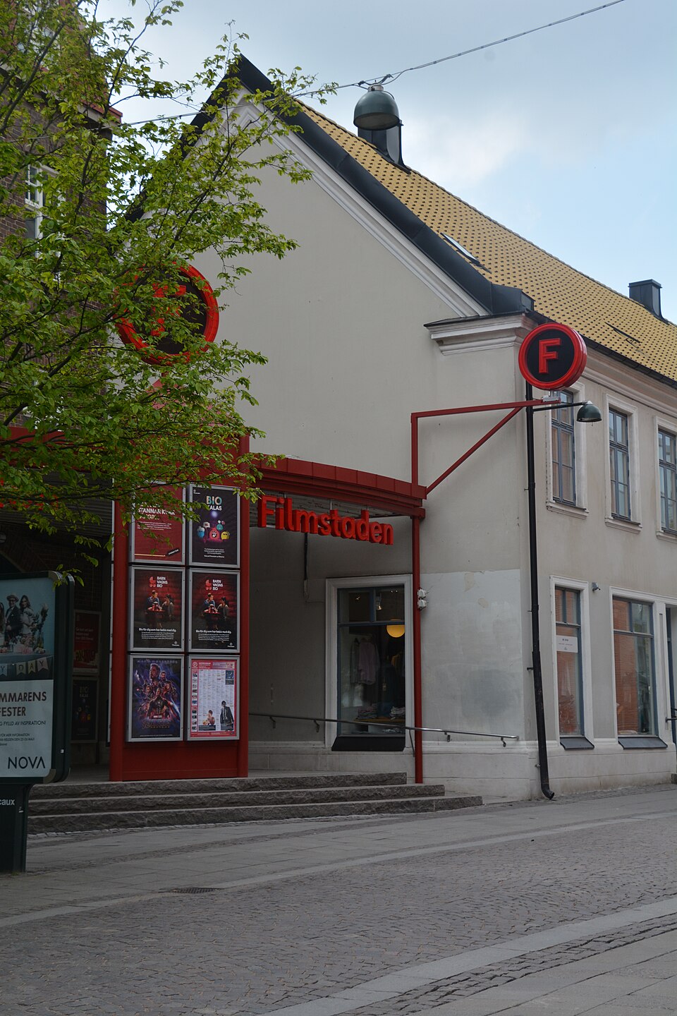 Filmstaden in Lund, Sweden, with new signs from 2018/2019, Västra Mårtensgatan
