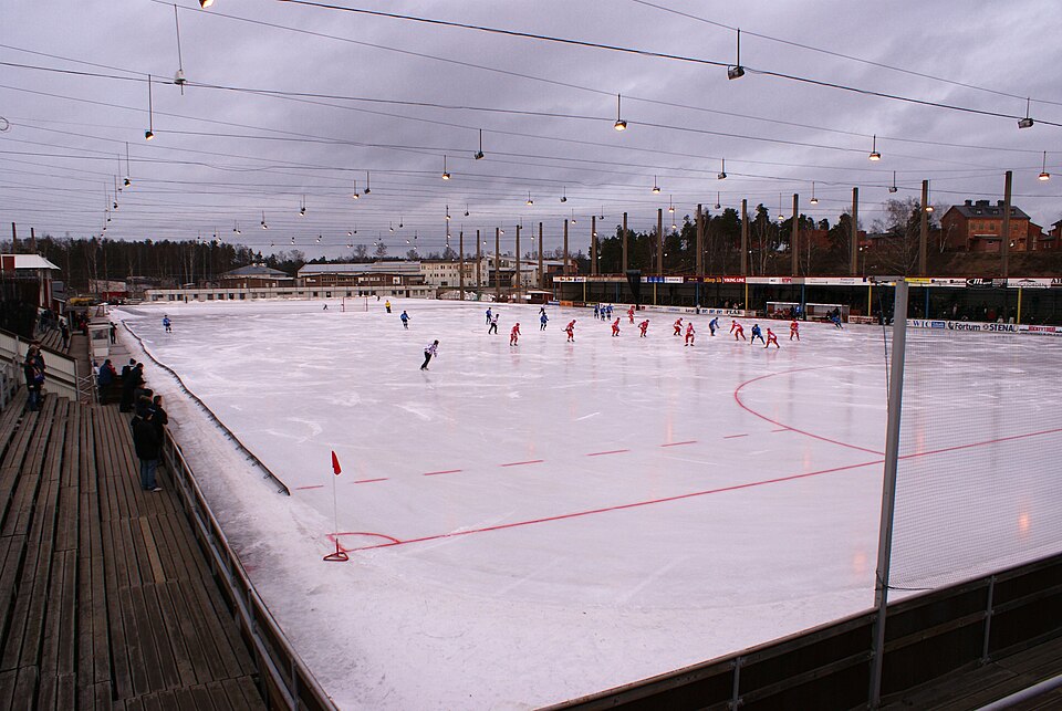 Tingvalla bandyarena in Karlstad, Sweden.