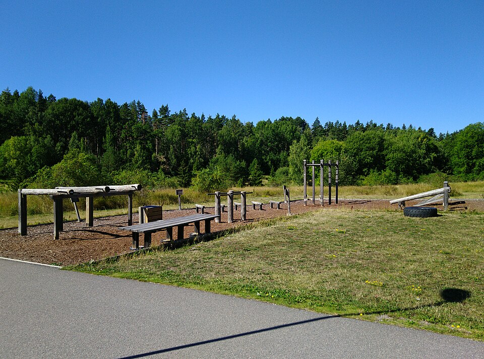 Ullstämma vid motionsspår, outdoor gym