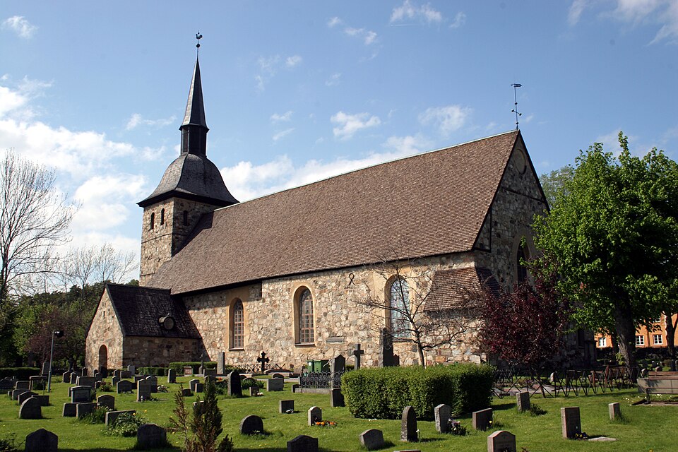 Botkyrka kyrka, Botkyrka, Stockholm, Sweden. The church i situated app. 20 km south of Stockholm city, close to the E4/E20 motorway. The oldest parts of the church are from the 12th century.