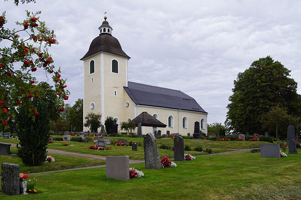 The church of the socken of Hjorted in Västervik Municipality, Sweden