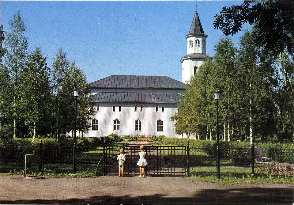 Tåsjö kyrka - vykort.