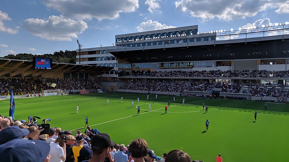 Bild över Studenternas IP i Uppsala (tagen den 27 juli 2019).