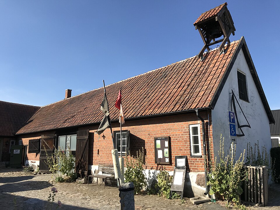 Skillinge Chapel in Skillinge, Simrishamn Municipality, Skåne County, Sweden. August 3, 2018.