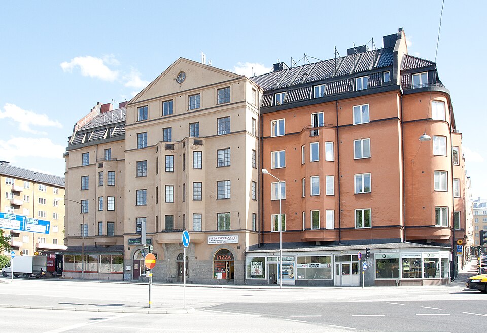 Norra Stationsgatan 49-53. Byggnadsår 1915-16, arkitekt Axel Wetterberg