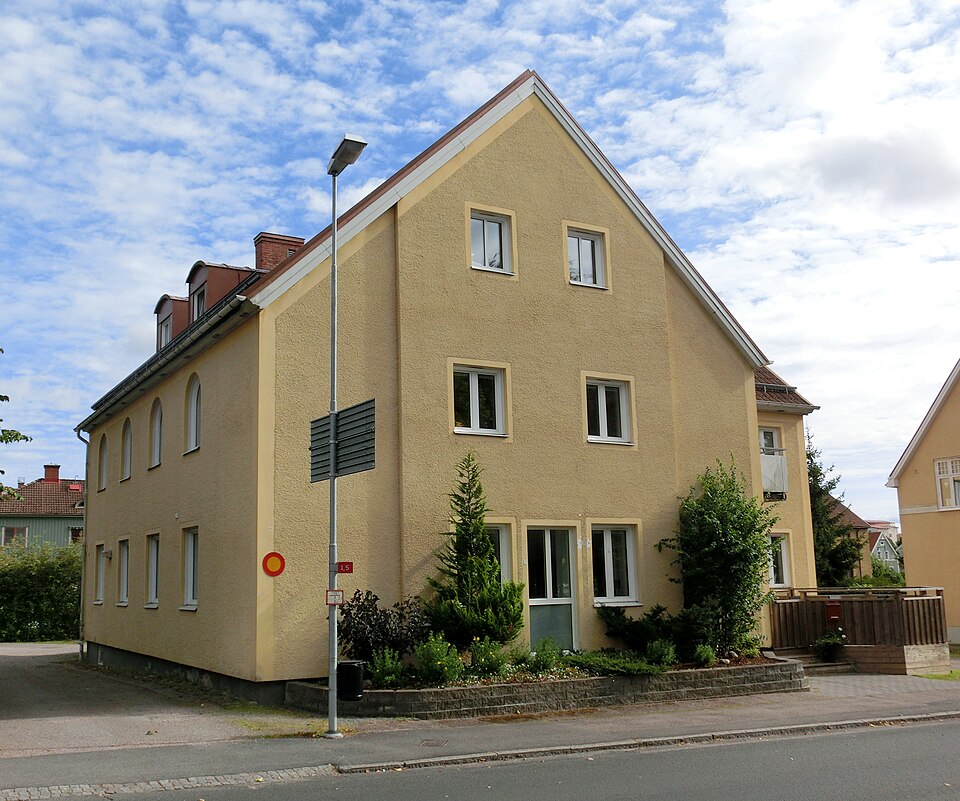 Den gamla Immanuelskyrkan på Dotorpsgatan 16, Kvarteret Repslagaren, Falköping, f.d. Skaraborgs län, Västergötland, Västra Götalands län, Sverige. Immanuelskyrkan invigdes 1917 som gudstjänstlokal för