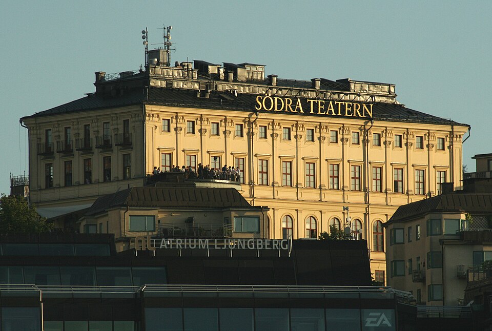 Södra Teatern in Stockholm seen from the water.