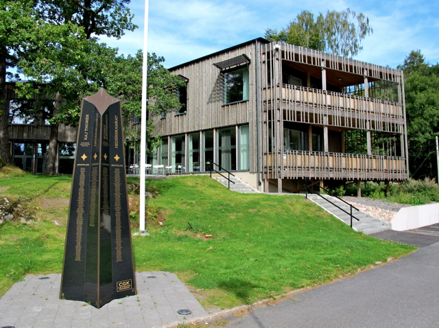 Kamratgården, the club house of IFK Göteborg situated in the Delsjö area in Göteborg (Gothenburg). The current club house was built in 2012–2013 and replaced the old club house on the same site.
