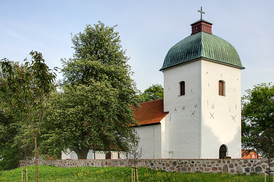Västra Sallerups kyrka (church) in Eslöv, Church of Sweden Diocese of Lund, Sweden
