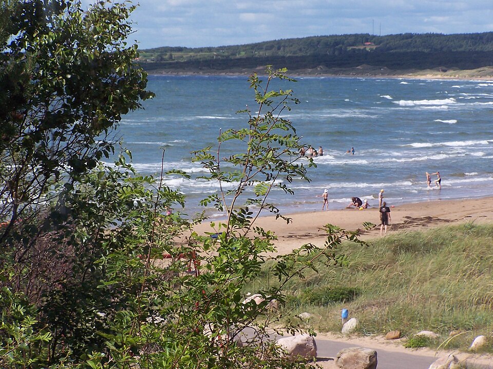 Beach of Tylösand, as seen from the restaurant Paradiso