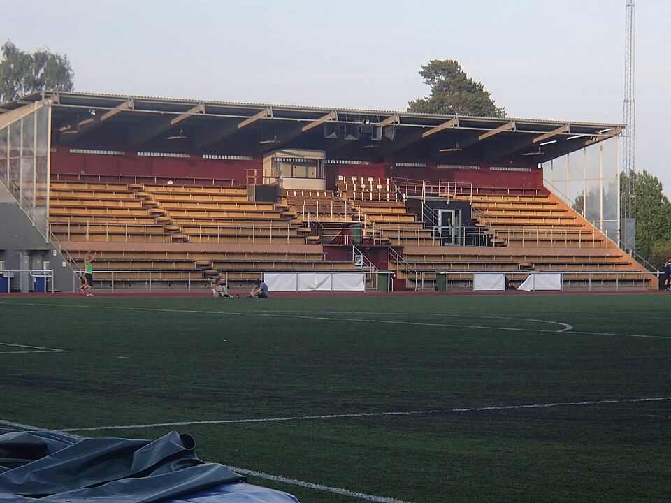 Eastern bleachers on Skogsvallen