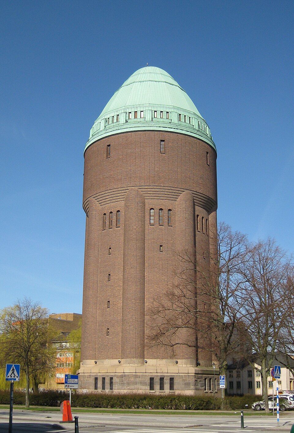 Södervärn water tower in Malmö, Sweden