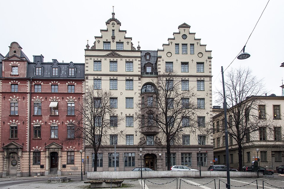 Munkbron 17. kv. Aurora 2. Byggnadsår 1921-22. arkitekt Erik Josephson. Byggherre Livförsäkringsaktiebolaget De förenade