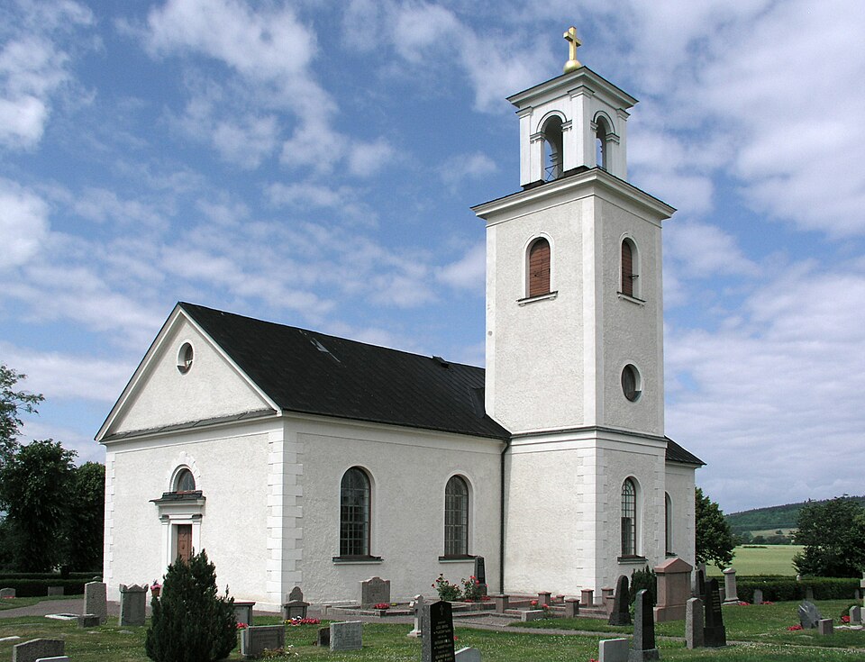 Västra Tollstads kyrka, Ödeshög, Linköpings stift, Östergötland, Sverige. Vy.